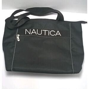 Nautica Carry On Travel Bag Tote Bag Maritime Soft Body Black 13” X 18”X 7inD